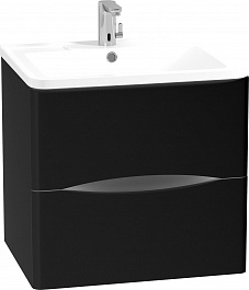 Водолей Мебель для ванной Adel 70 подвесная черная – фотография-2